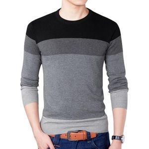 Casual Pullover Men Spring Round Neck